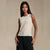 Sinsay Women's Cream Crewneck Tank Top