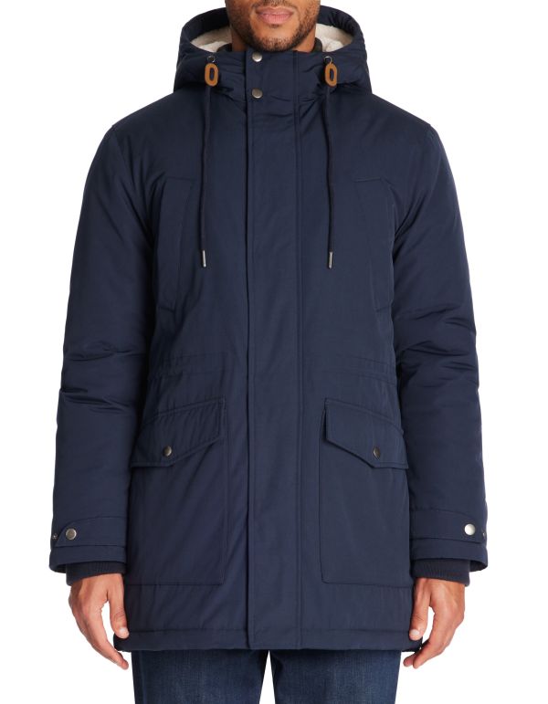 Celio Men's Navy Extreme Cold Weather Parka Jacket|Celio In Lebanon
