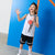 Sinsay Boy's White & Black Basketball Jersey Set