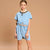Sinsay Girl's Light Blue Short Sleeve Romper