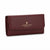 A burgundy leather long wallet with gold 'LONDON FOG COLLECTION' branding on the front flap, shown on a clean white background.