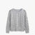 Hooked Up Women's Silver Shine Cable-Knit Crewneck Sweater