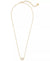 Kendra Scott Women's Gold-plated Cubic Zirconia & Mother-of-pearl Mini Pendant Necklace |Kendra Scott In Lebanon