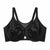 Glamorise Women's Black Front-Closure Wonder Wire Underwire Bra