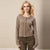 Sinsay Women's Light Brown Cropped Knit Cardigan