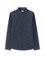 Dark blue patterned shirt on a white background