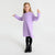 Sinsay Girl's Lavender Ribbed Knit And Crewneck Dress