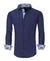 Azaro Uomo Men's Navy Slim Fit Business Nautical Button Down Dress Shirt | Azaro Uomo In Lebanon