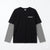 Zara Boy's Black & White Graphic Blouse With Striped Sleeves | Zara In Lebanon