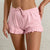 Sinsay Women's Dusty Pink Ruffled Short