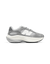 Gray sneaker with white sole on a transparent background