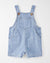 Little Planet Baby Girl's Blue Organic Cotton Chambray Shortall Romper | Little Planet In Lebanon