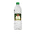 Clear bottle of Taj white vinegar with a green cap on a white background