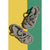 A pair of rope-style flat sandals in a gray and white braided pattern, arranged diagonally on a split yellow and green background.