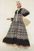 Big Dart Women's Beige & Black Authentic Patterned Hijab Dress |Big Dart In Lebanon
