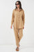 Bigdart women's Camel Oversize Linen Bottom Top Set | Bigdart In Lebanon