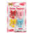 Char Charms Straw Toppers 4-pack in a blister card package, featuring four plastic straw bow accessories in red, pink, yellow, and light blue.