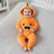 Sinsay Baby Boy's Orange Plush Material with a Cute Character Face Graphic Overall