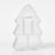 A clear acrylic kitchen storage organizer shaped like a Christmas tree, featuring three vertical compartments and a white circular sticker on the front with the brand name 'PILLOWFORT KITCHEN STORAGE'.
