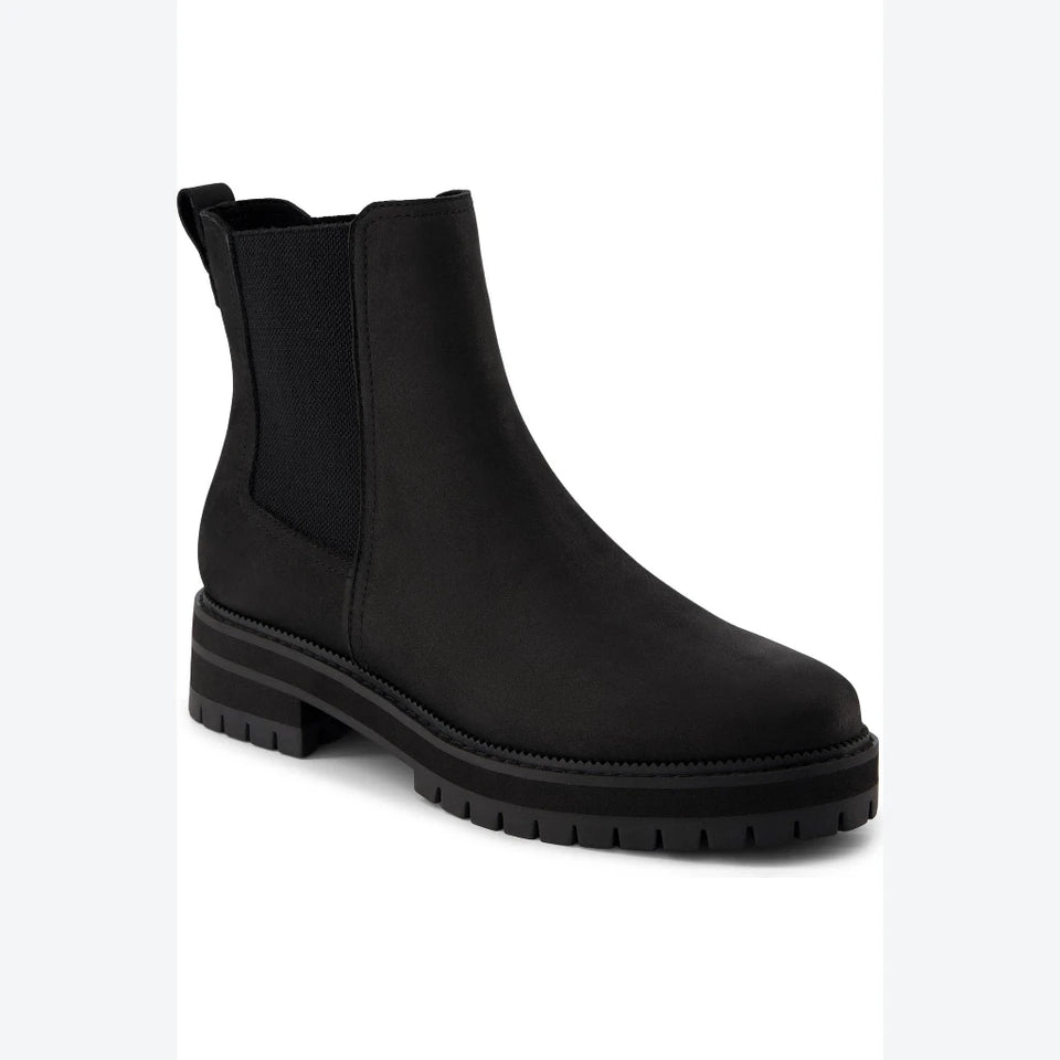 Toms Women's Black Nuback Leather Bennet Chelsea Boot