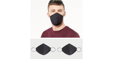 New Look Black 2Pack Face Mask AMA28  (SHR) (AmA32)
