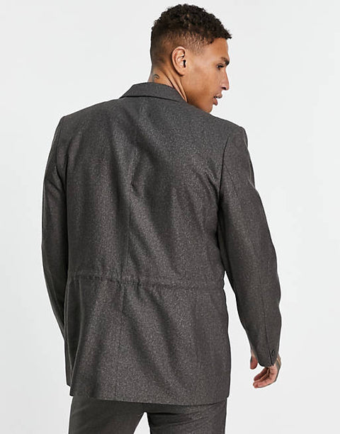 Asos Design Men's Grey Blazer 11044577 ANF383 (AN95,AN96) SHR