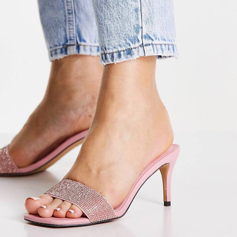 Miss Selfridge Women's Pink Heeled AMS261 shoes5