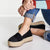 ASOS Design Women's Black Wide Fit Jala Flatform Toe Cap Espadrille Casual Shoes|ASOS Design In Lebanon