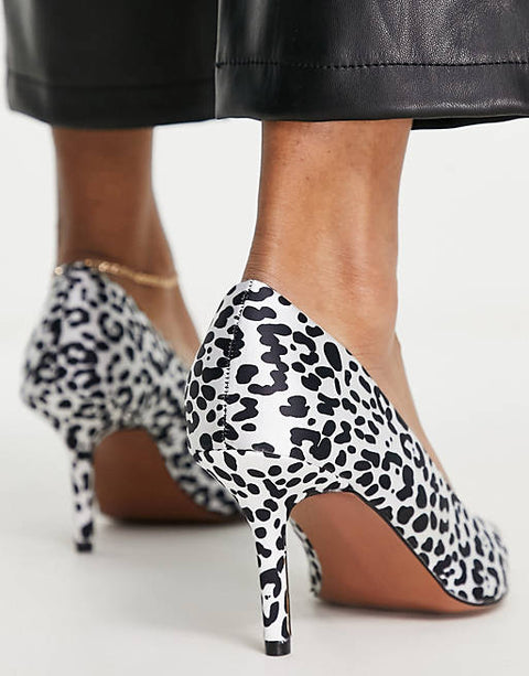 Asos Design Women's White/Black Heel ANS319 shr