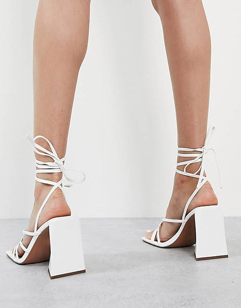 ASOS Design Women's White Heeled ANS224  (shoes 50)