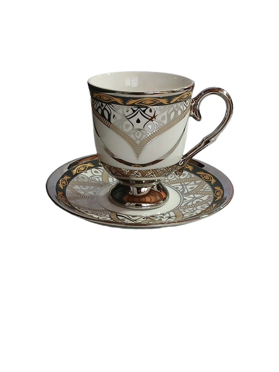 Al Sultan Ceramic Coffee Cups 6pcs + Saucers 6pcs / HD28-379A