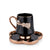 Al Sultan Black & Gold Violin Design Coffee Cups 6pcs + Saucers 6pcs HD25-291-1