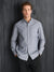 Sinsay Men's Dark Grey Stand Up Collar Shirt | Sinsay in lebanon