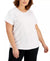 ID Ideology Women's White Plus Size Birdseye Mesh T-Shirt | ID Ideology In Lebanon