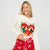 Sinsay Women's Off White Mickey & Minnie Printed Pajama Top