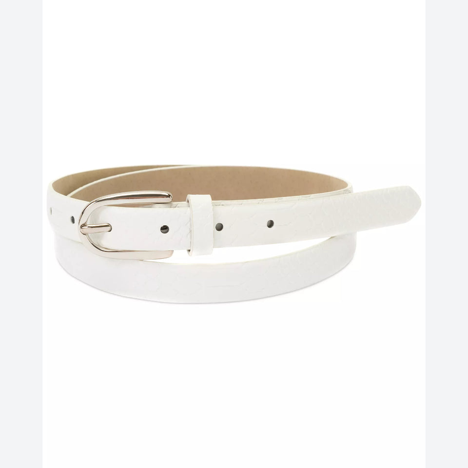 I.N.C. International Concepts Women's White Solid Belt