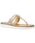 Michael Kors Women's Gold Metallic Logo T-Strap Sandals | Michael Kors in Lebanon