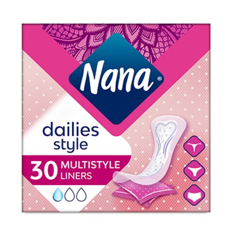 Nana Dailies Style Multistyle Pantyliners 30 Pieces