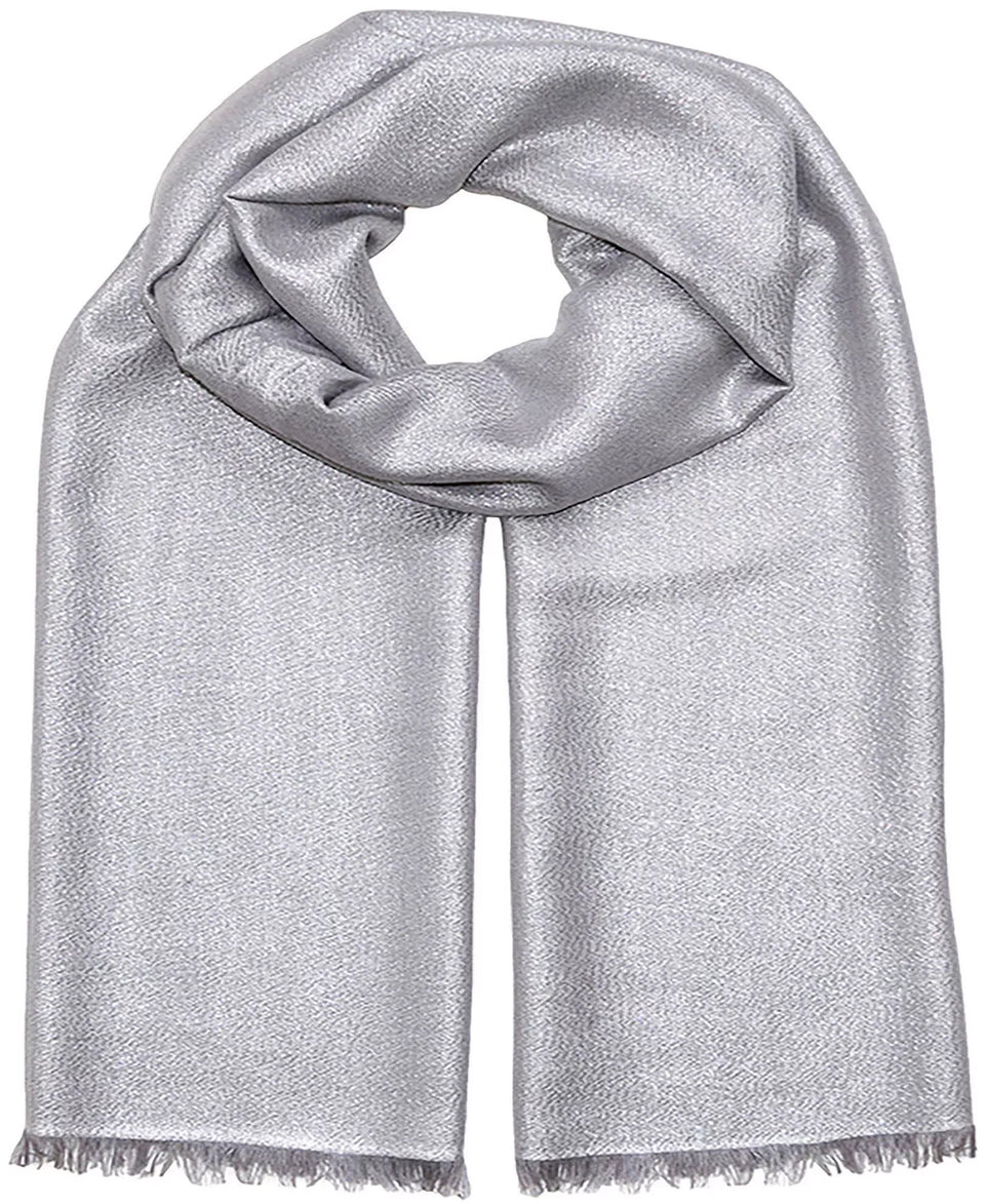 FRAAS Women's Silver Metallic Solid Lightweight Scarf|FRAAS In Lebanon