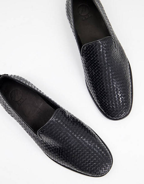 H By Hudson Men's Black Casual Shoes  AMS270 SHR