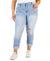 Celebrity Pink Women's Blue Trendy Plus Size Cuffed Girlfriend Jeans | Celebrity Pink In Lebanon