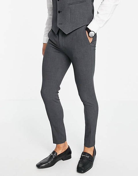 Asos Design Men's Charcoal Trouser ANF427 (LR69) (st1)(shr)