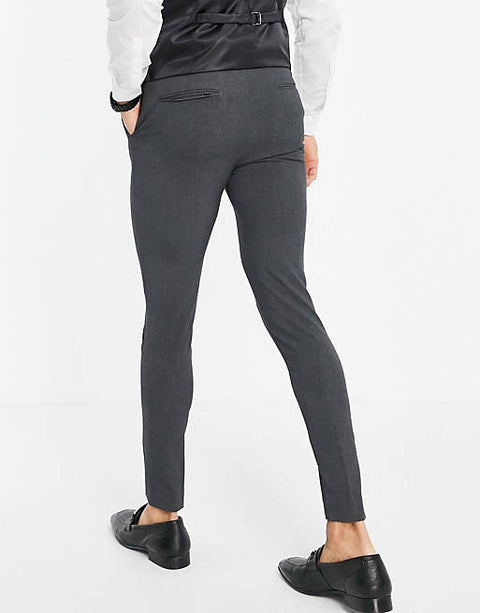 Asos Design Men's Charcoal Trouser ANF427 (LR69) (st1)(shr)