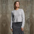 Sinsay Women's Light Grey Crew Neck Cropped Fit Blouse