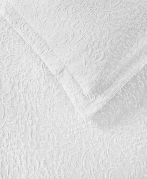 Martha Stewart Collection Scroll Matelasse Bedspread, Qu White Full ABT7 shr