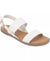 Journee Collection Women's White Lavine Medium and Wide Width Multi Strap Flat Sandals | Journee Collection in Lebanon