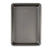 A rectangular dark gray non-stick baking pan with rounded corners and a small embossed Wilton logo near the top center, shown on a plain white background.