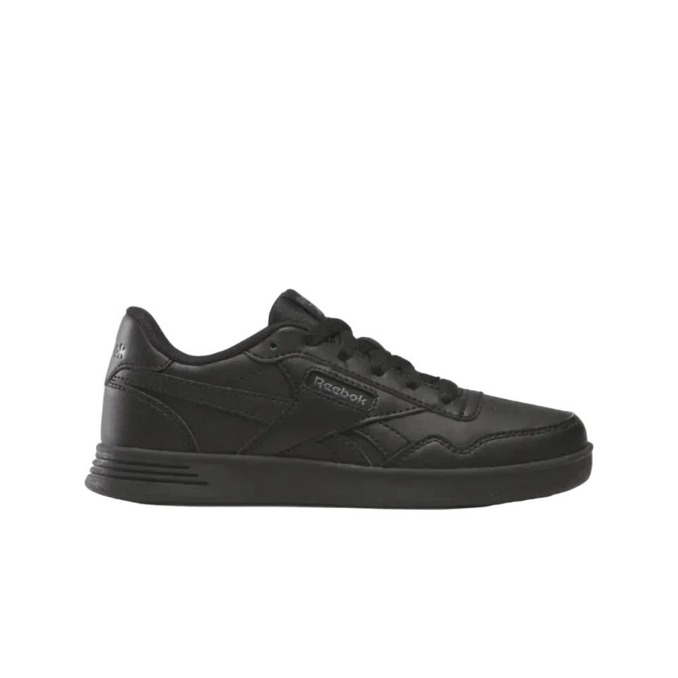 Black athletic shoe on a light gray background