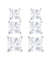 The CZ Collection Women's Pack Of 3 Pairs Square Cubic Zirconia Stud Set | The CZ Collection In Lebanon