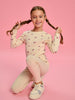 Sinsay Girl's Beige Floral Long Sleeve Blouse | Sinsay In Lebanon
